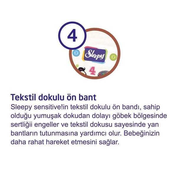 3'lü Jumbo Sleepy Sensitive Pepee Maxi 4 Numara Bebek Bezi