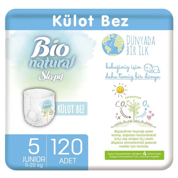 Sleepy Bio Natural Külot Bez 5 Numara Junior 120 Adet