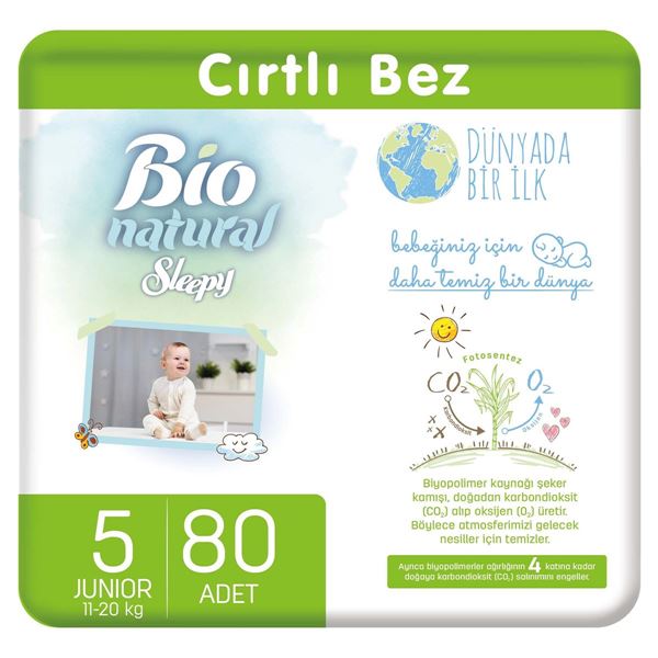 Sleepy Bio Natural Bebek Bezi 5 Numara Junior 80 Adet 