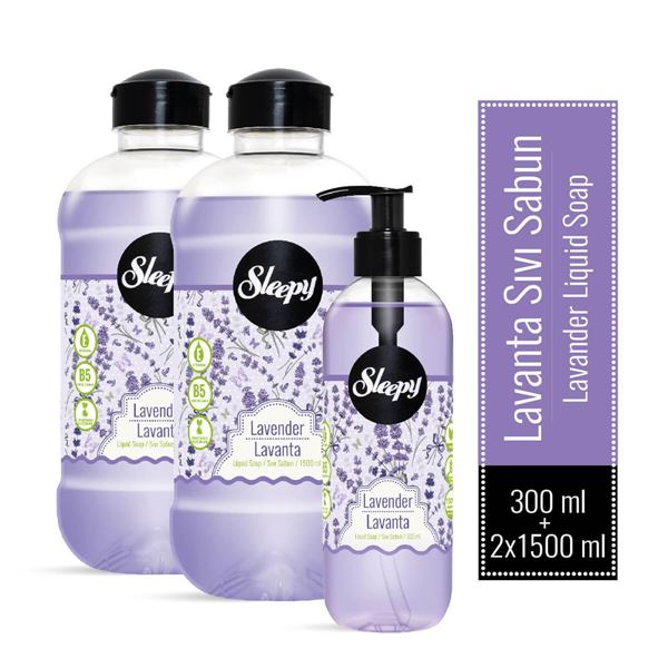 Sleepy Lavanta Sıvı Sabun 300 ml + 2 Adet×1500 ml