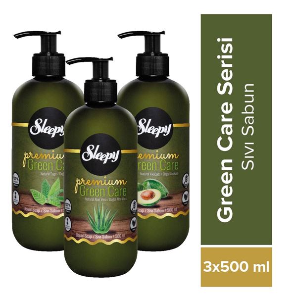 Sleepy Premium Green Care Serisi Sıvı Sabun 3x500 ml