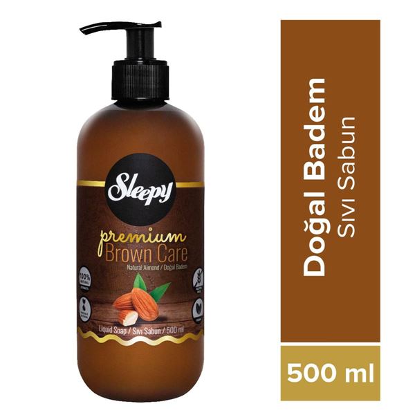 Sleepy Premium Brown Care Doğal Badem Sıvı Sabun 500 ml
