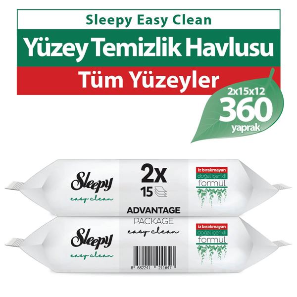 Sleepy Easy Clean Yüzey Temizlik Havlusu 24x15 (360 Yaprak)